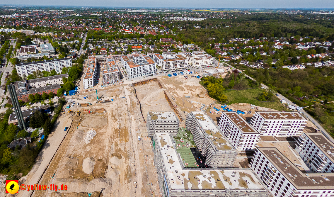 04.05.2023 - Luftbilder vom Alexisqaurtier und Pandion Verde in Neuperlach
